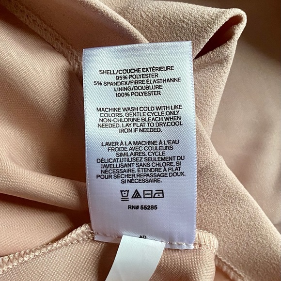 Express Belted Mock Neck Sheath Dress Truffle Pink - Picture 11 of 11